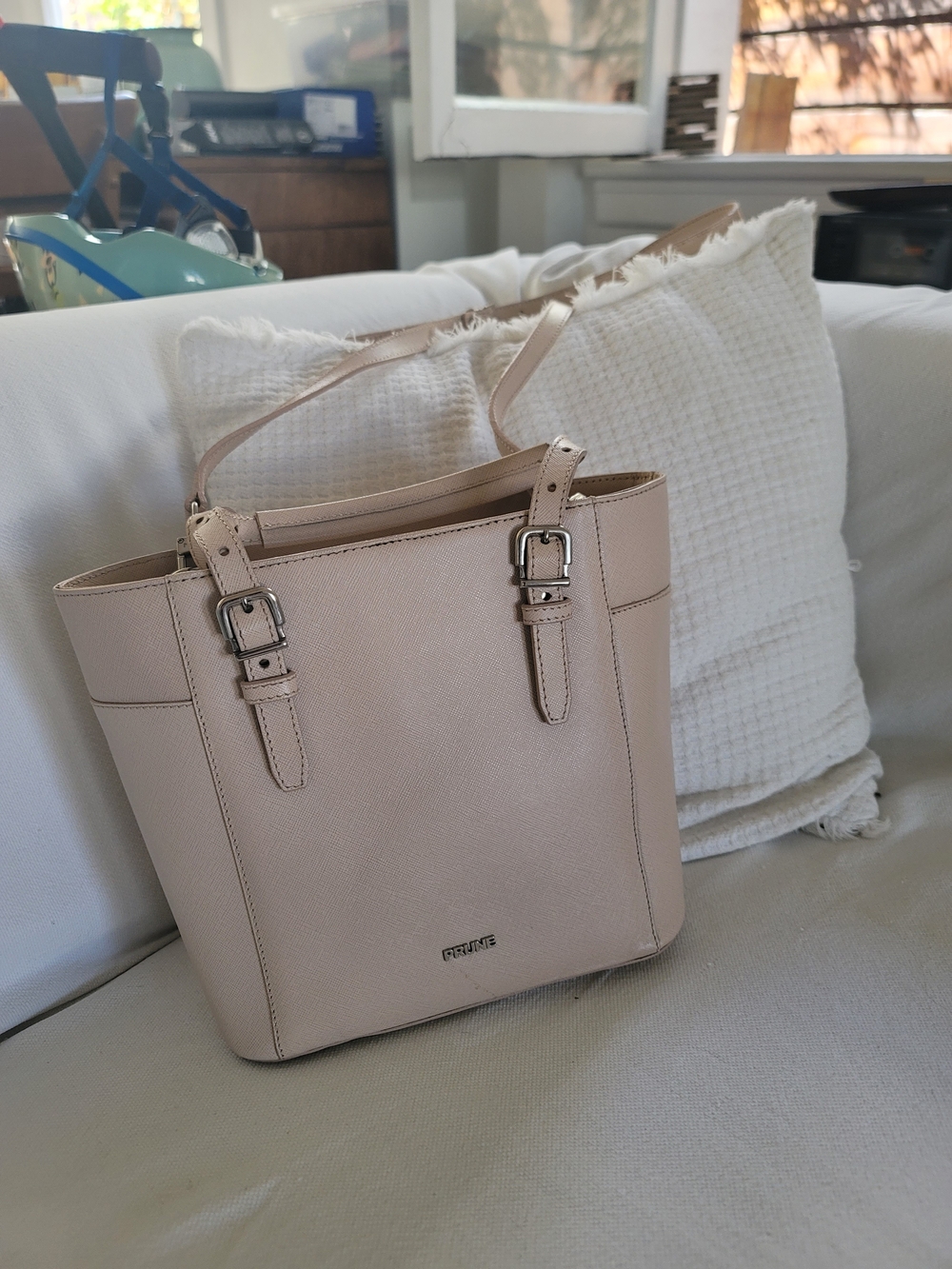Prüne Dusty Pink Leather Tote Bag